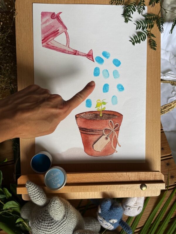 Affiche à empreintes - Arrosoir rose – Image 3