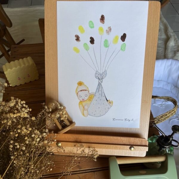 Affiche à empreintes - Bébé jaune – Image 2