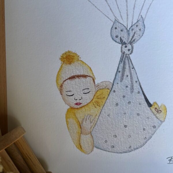 Affiche à empreintes - Bébé jaune – Image 4