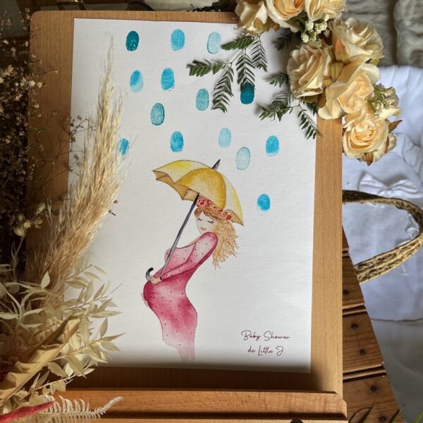 Affiche à empreintes - Maman rose – Image 2