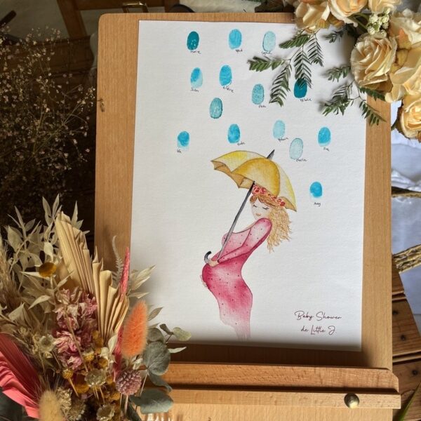 Affiche à empreintes - Maman rose – Image 3
