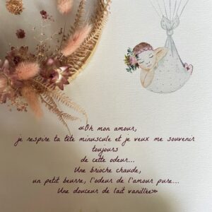 Affiche citation – Bébé rose