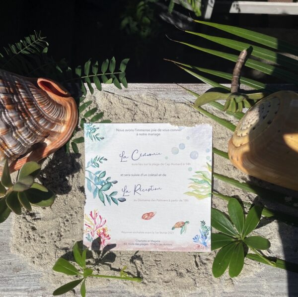 Faire-part Mariage Couronne marine – Image 2