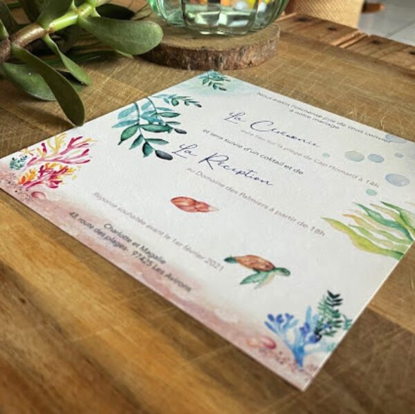 Faire-part Mariage Couronne marine – Image 4