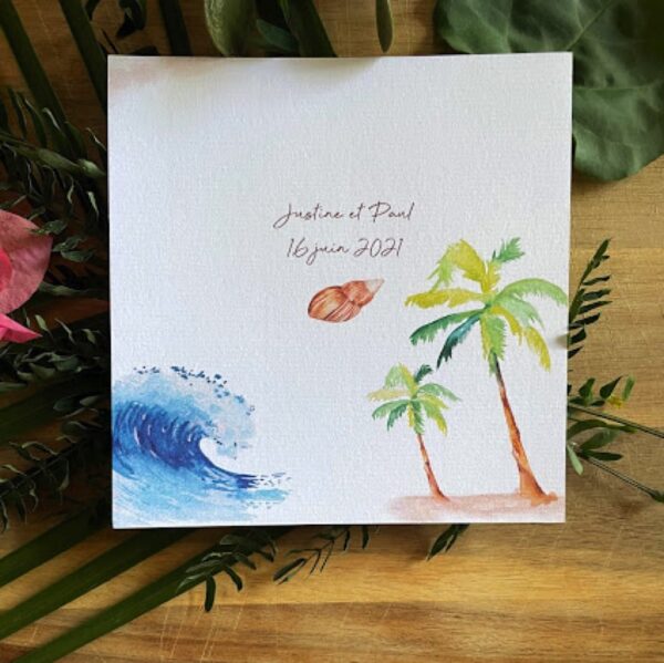 Faire-part Mariage Plage – Image 4