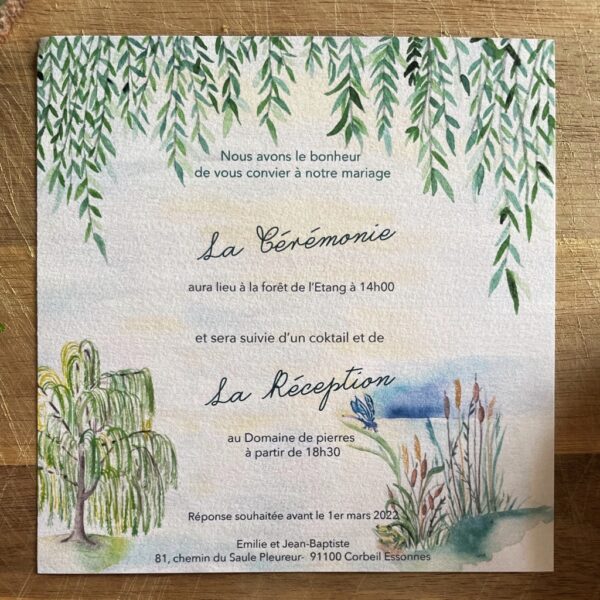 Faire-part Mariage Saule – Image 3