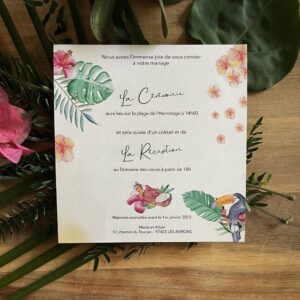 Faire-part Mariage Tropical