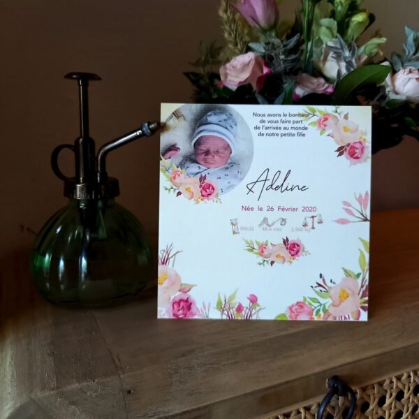 Faire-part Naissance Adeline – Image 2