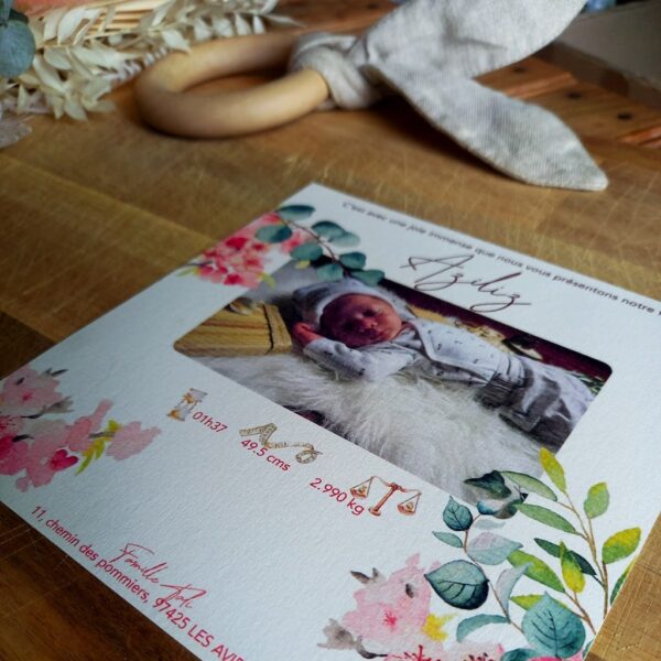 Faire-part Naissance Aziliz – Image 4