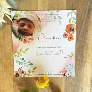 Faire-part Naissance Cléophée