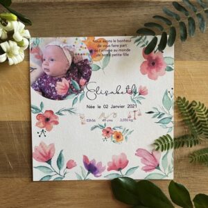 Faire-part Naissance Elisabeth