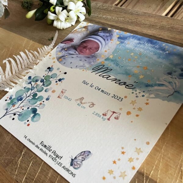 Faire-part Naissance Manoë – Image 4
