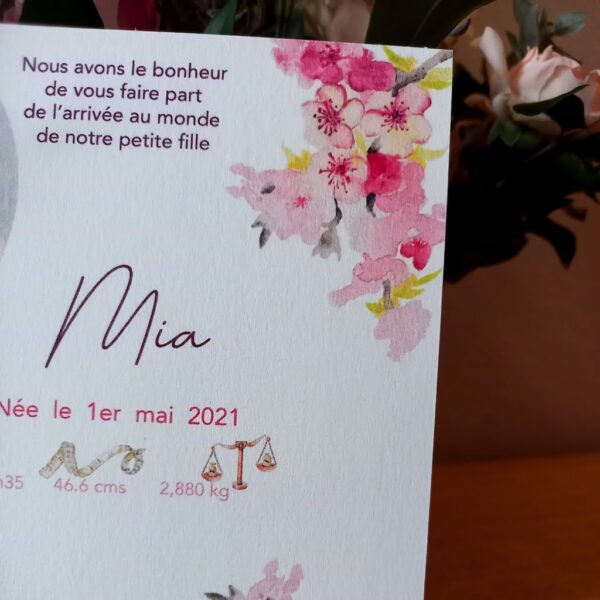 Faire-part Naissance Mia – Image 3