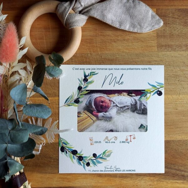 Faire-part Naissance Milo – Image 2