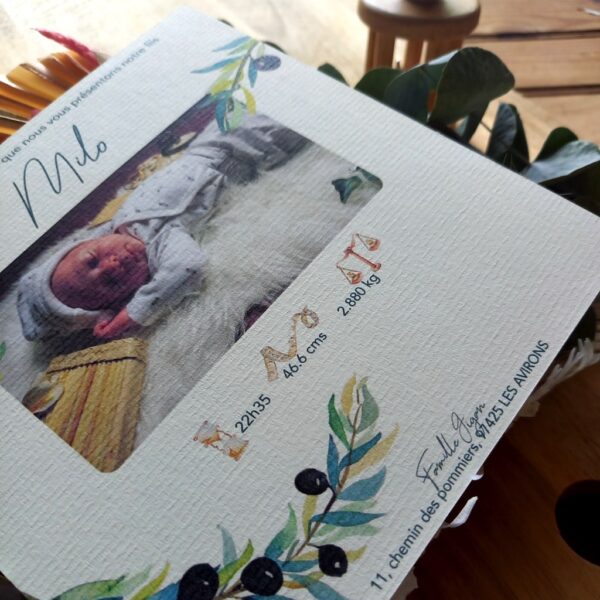 Faire-part Naissance Milo – Image 3