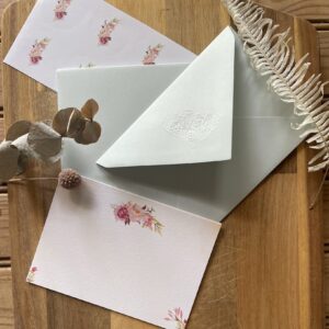Mon petit kit de correspondance – Roses (avec enveloppes et autocollants)