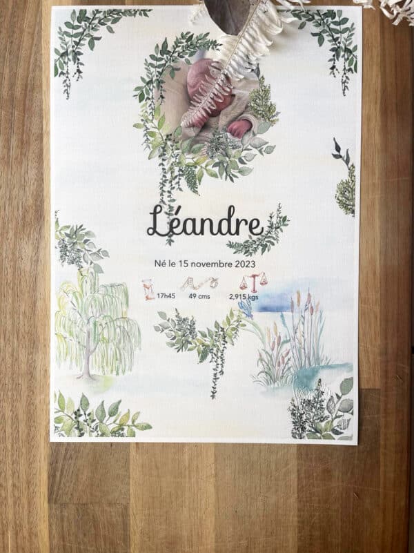 Affiche de Naissance Végétale